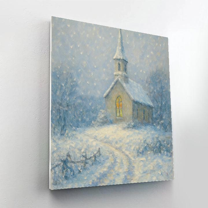 Silent Church On The Hill DIY paint by numbers