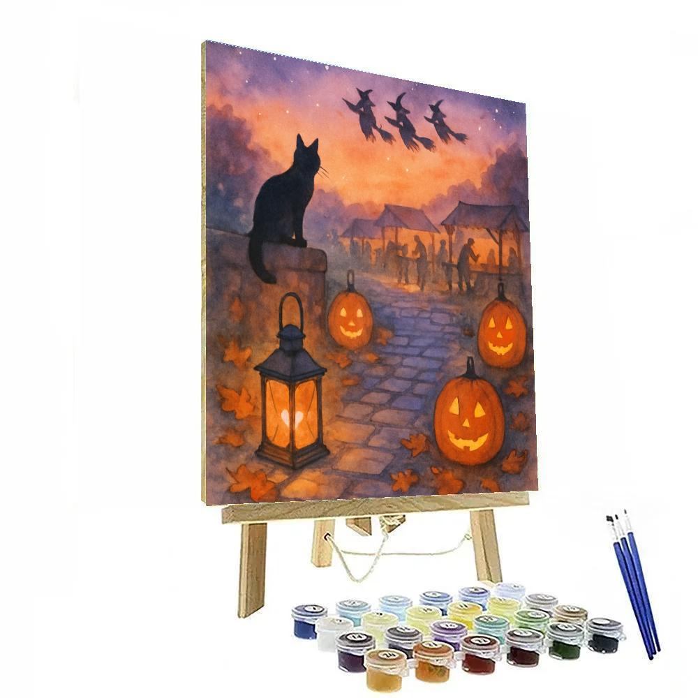 Lantern Lane At Dusk Painting by numbers kit