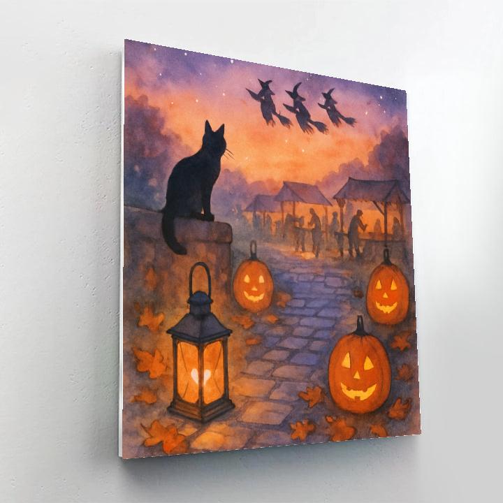 Lantern Lane At Dusk Painting by numbers kit