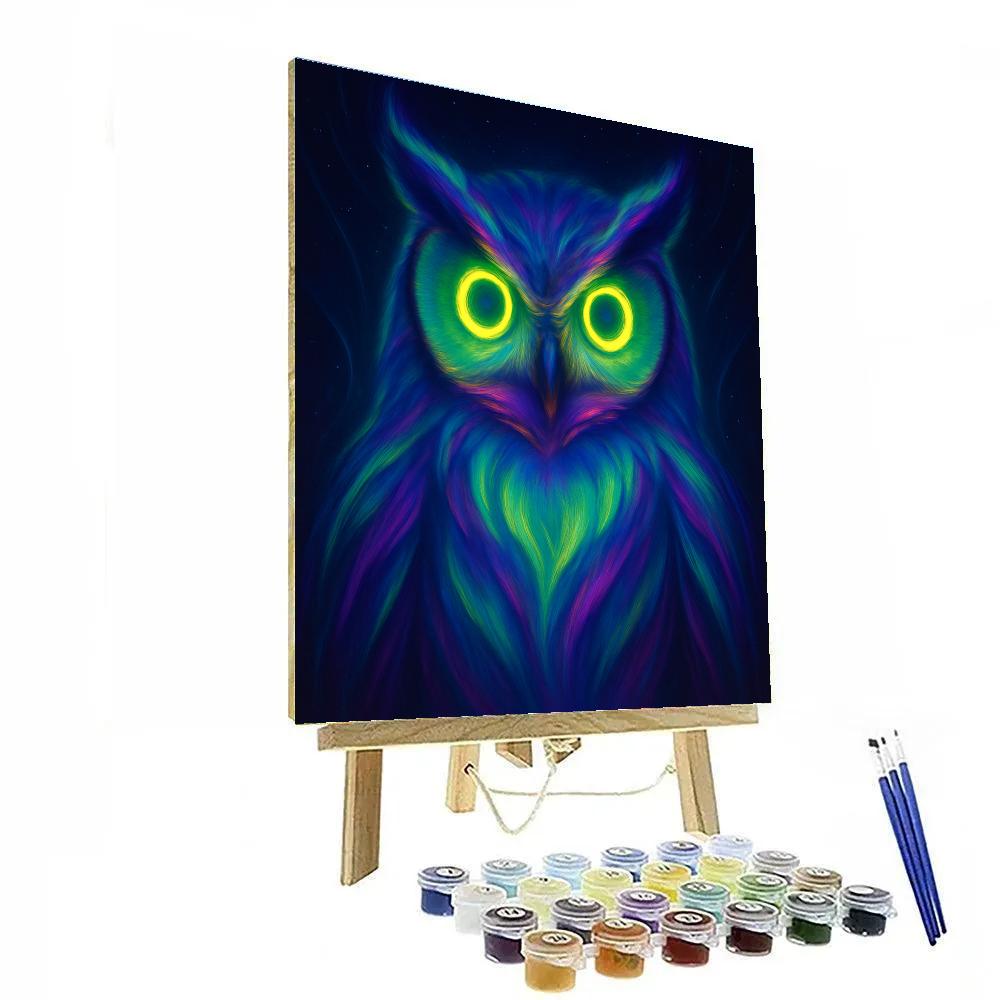 Aurora Owl Lumina DIY paint by numbers