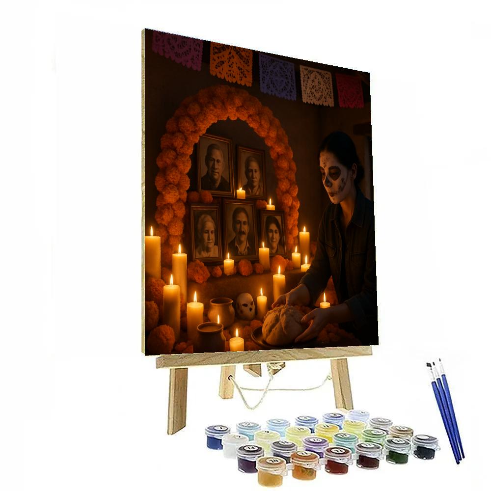 Dia De Muertos Ofrenda Number painting