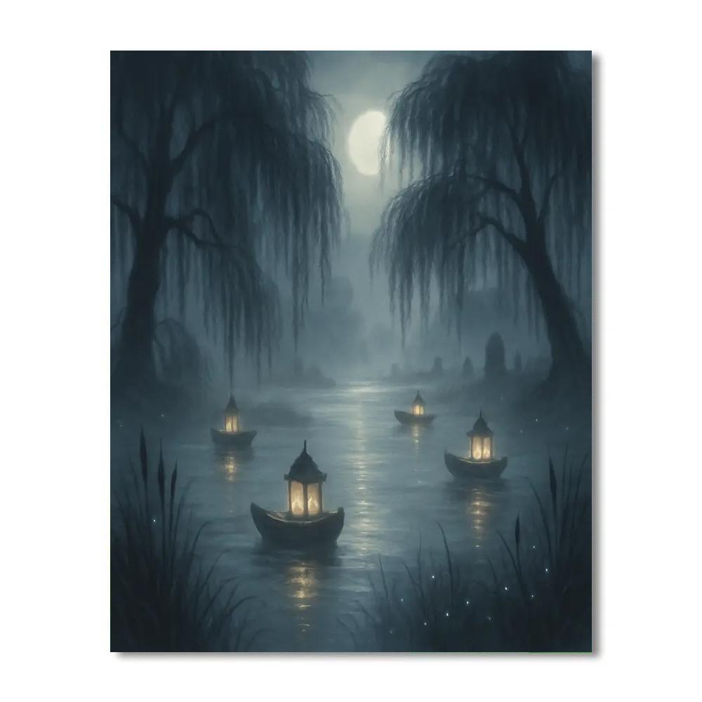 Marsh Of Whispering Willows Numbered painting kits