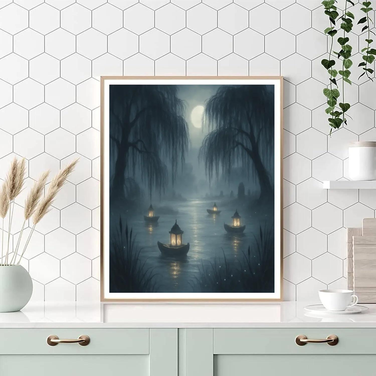 Marsh Of Whispering Willows Numbered painting kits