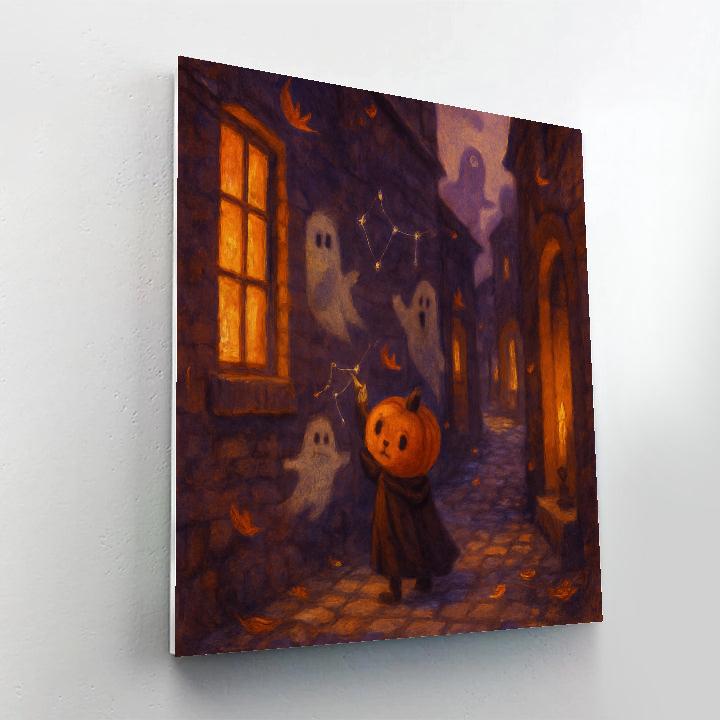 Signing Shadows Alley Number painting