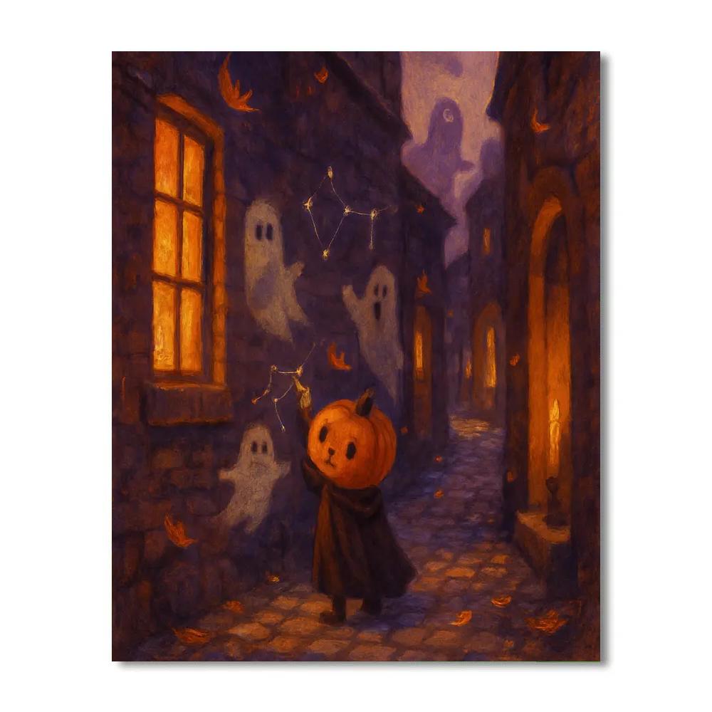 Signing Shadows Alley Number painting