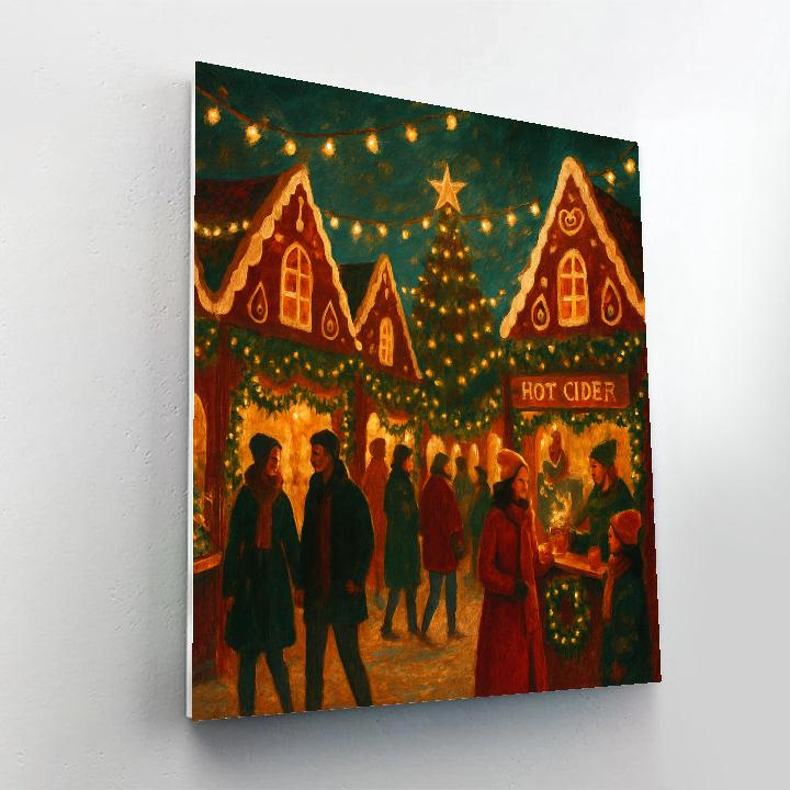 Gingerbread Lane Market Paint by numbers art