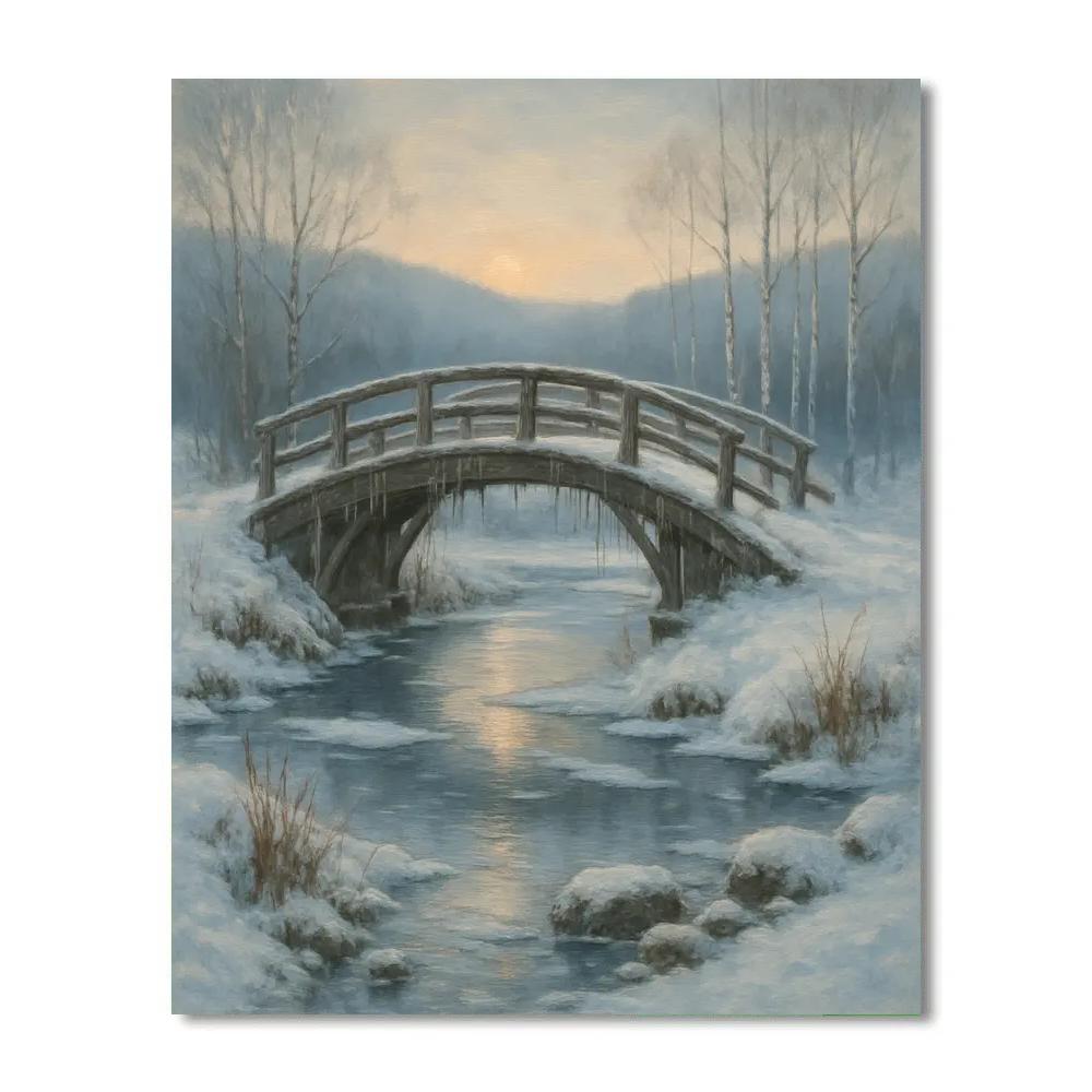 Bridge Over Quiet Ice Paint by numbers art