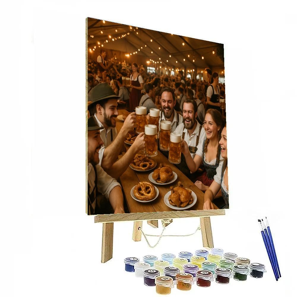 Oktoberfest Beer Tent painting number kit