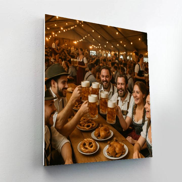Oktoberfest Beer Tent painting number kit