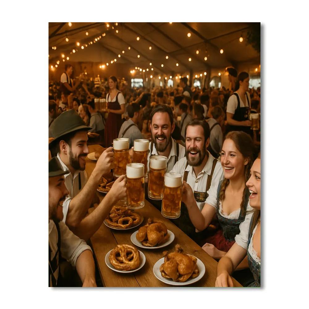 Oktoberfest Beer Tent painting number kit