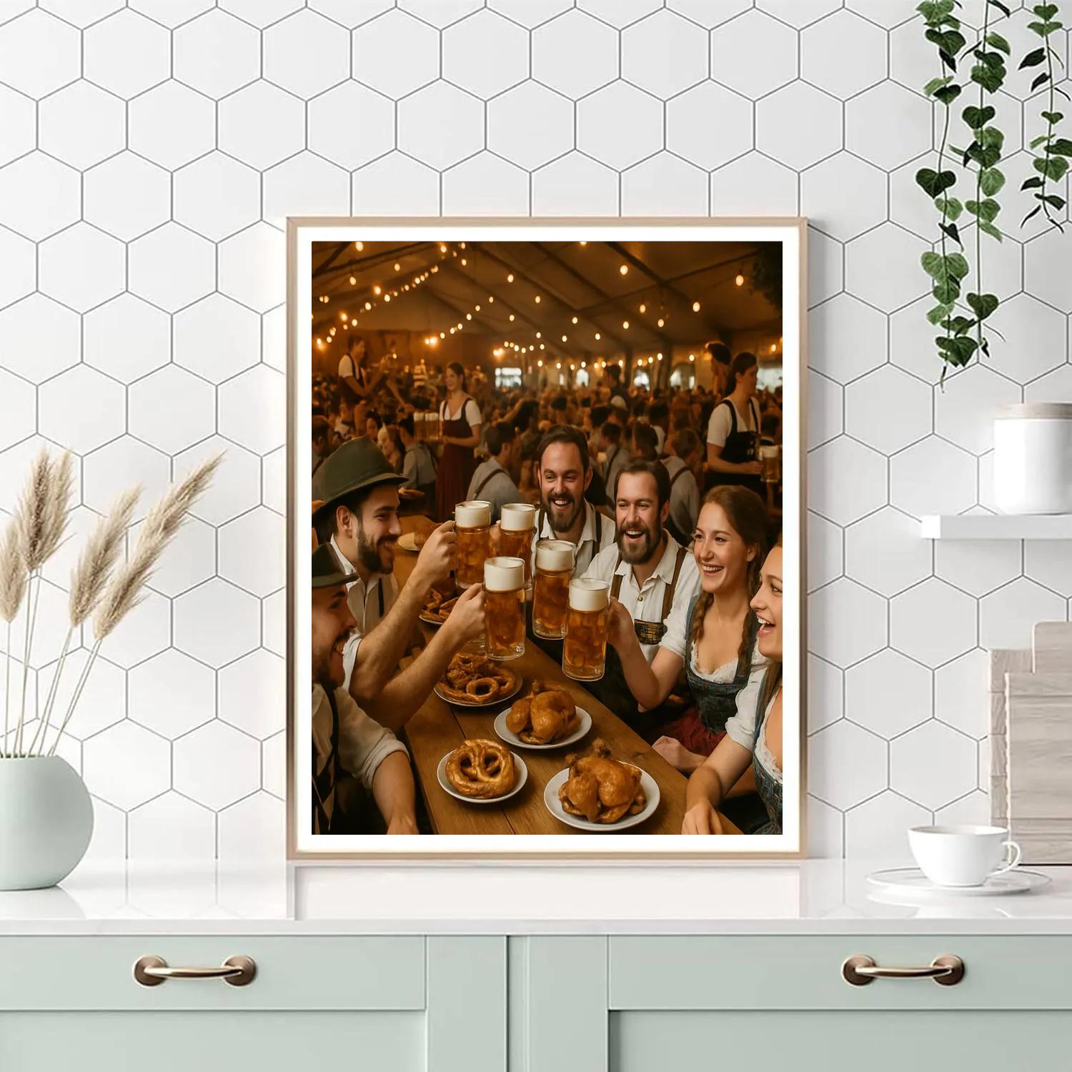 Oktoberfest Beer Tent painting number kit