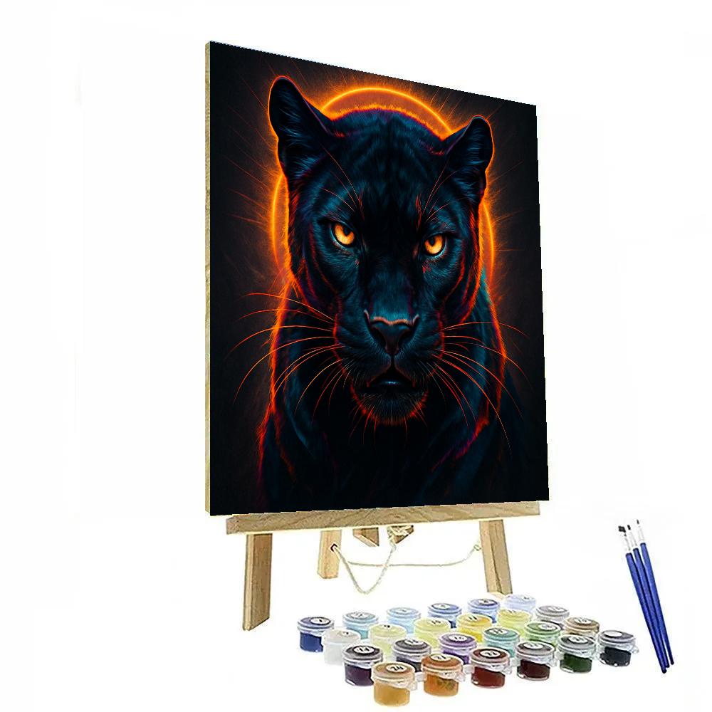 Vivid Panther Eclipse paint by numbers
