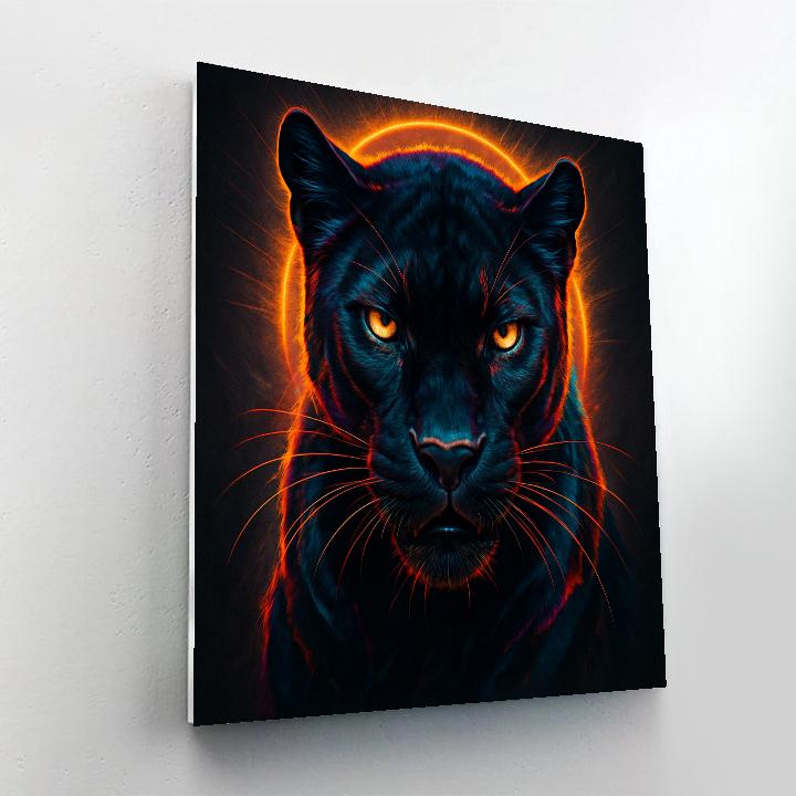 Vivid Panther Eclipse paint by numbers