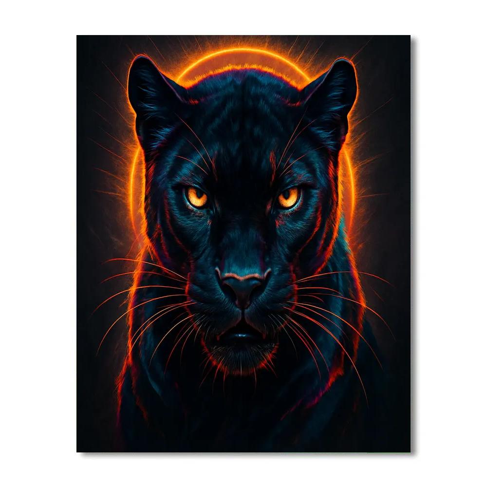 Vivid Panther Eclipse paint by numbers