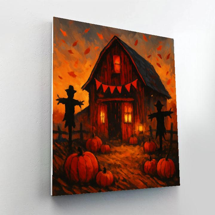 Autumn Barn Of Echoes Number painting