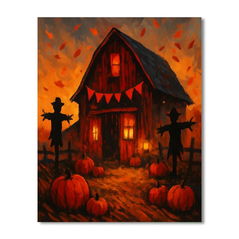Autumn Barn Of Echoes Number painting