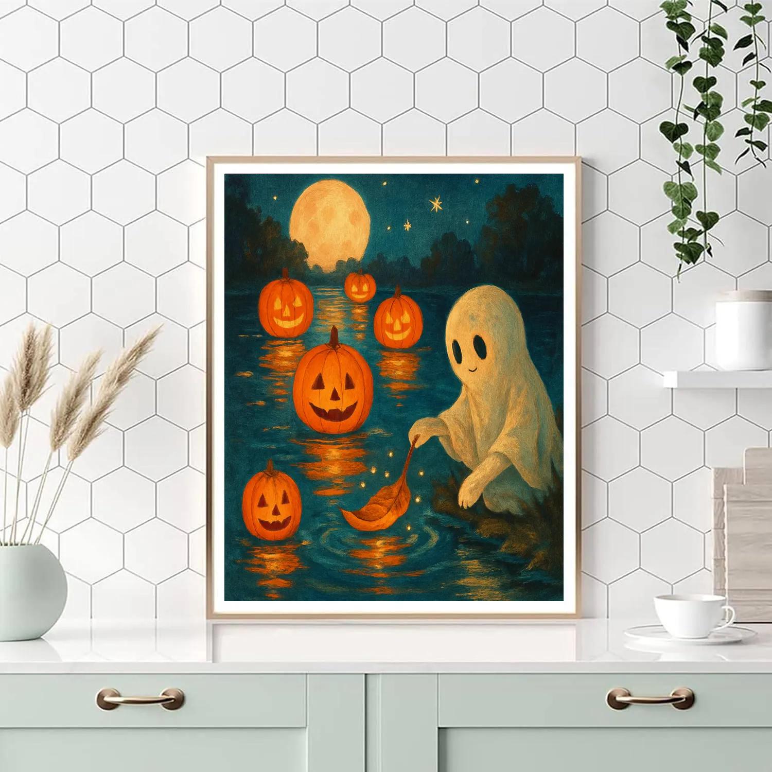 Harvest Moon Tea Lanterns Painting by numbers kit