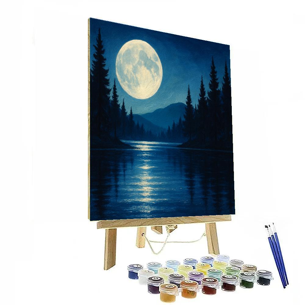 Pine Ridge Moonlake paint by number