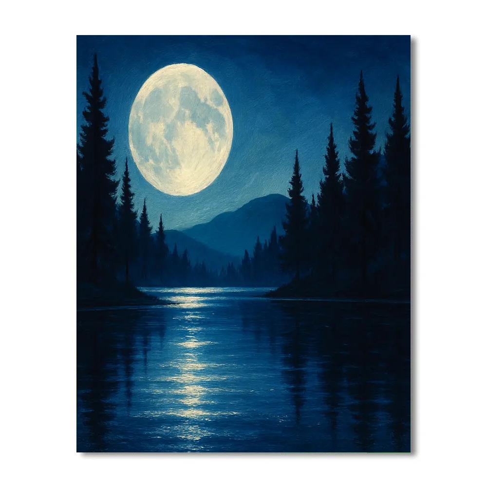 Pine Ridge Moonlake paint by number