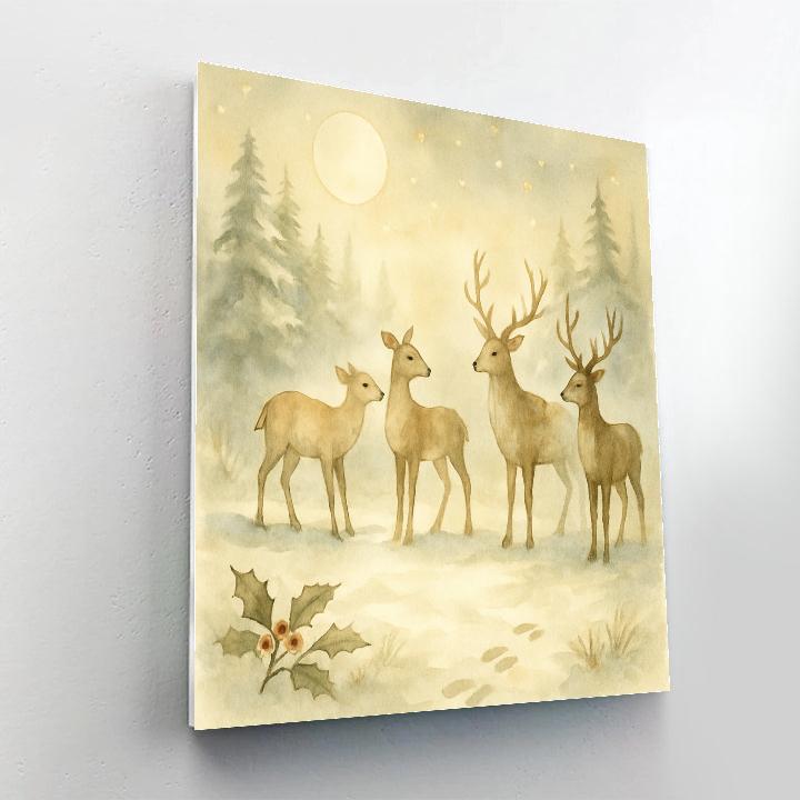 Reindeer Hollow Mingle DIY paint by numbers