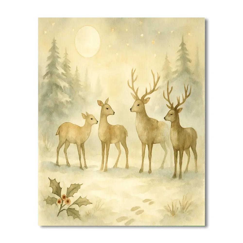 Reindeer Hollow Mingle DIY paint by numbers