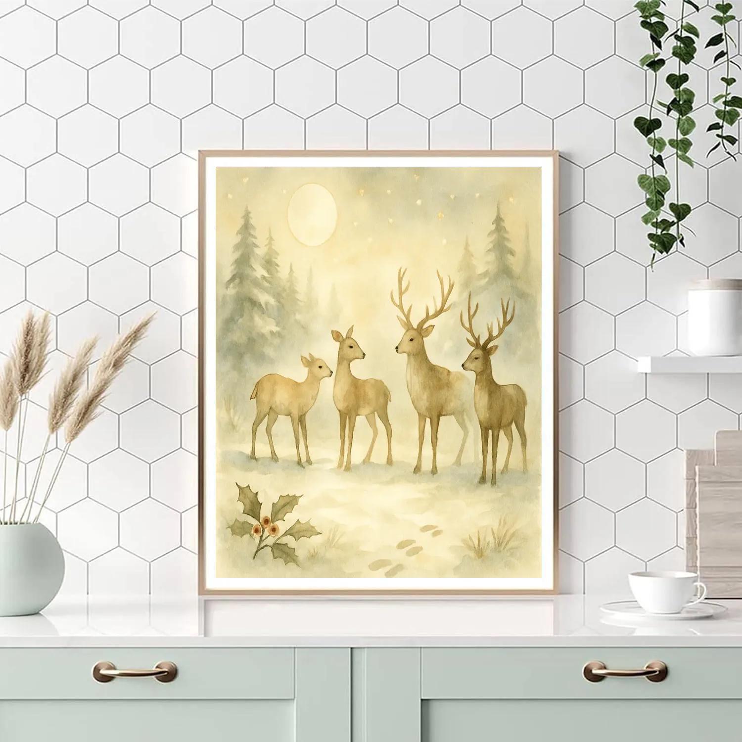 Reindeer Hollow Mingle DIY paint by numbers