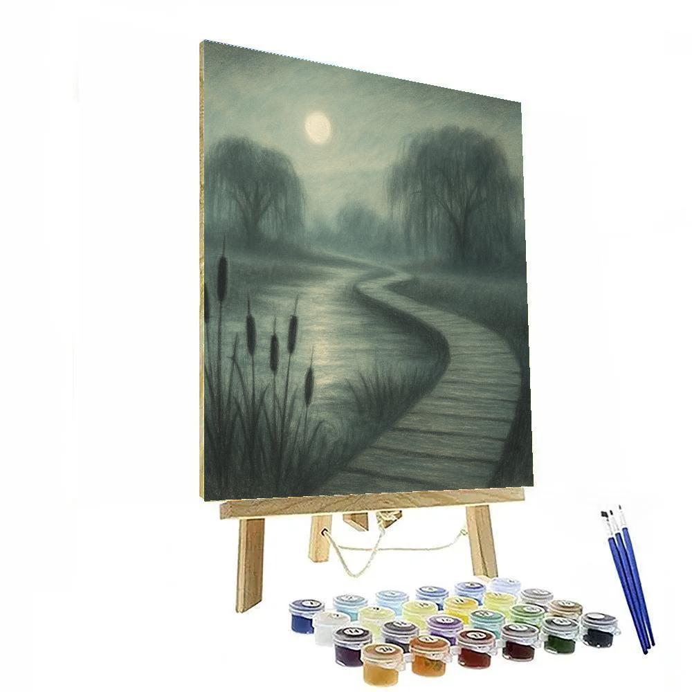 Moonlit Marsh Pathway DIY paint by numbers