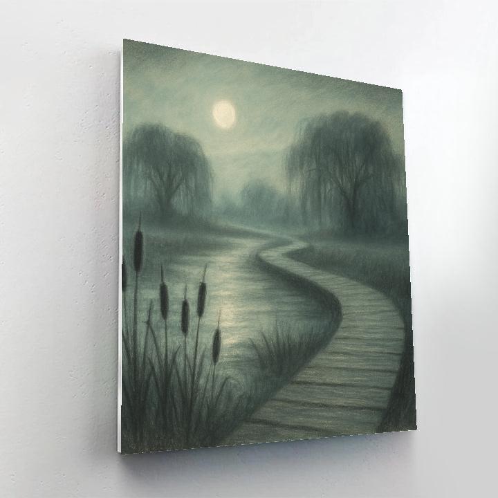 Moonlit Marsh Pathway DIY paint by numbers