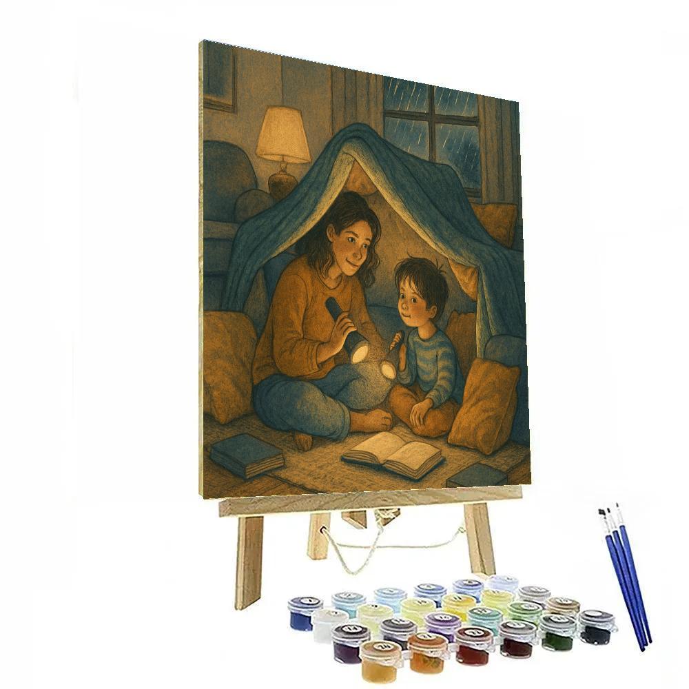 Rainy Day Fort Adventure Paint by numbers art