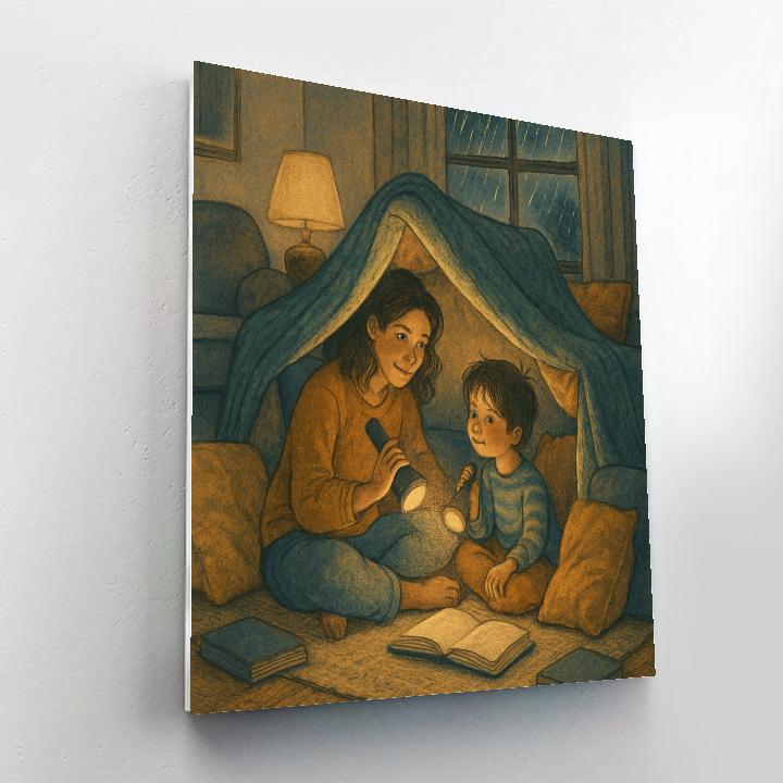 Rainy Day Fort Adventure Paint by numbers art