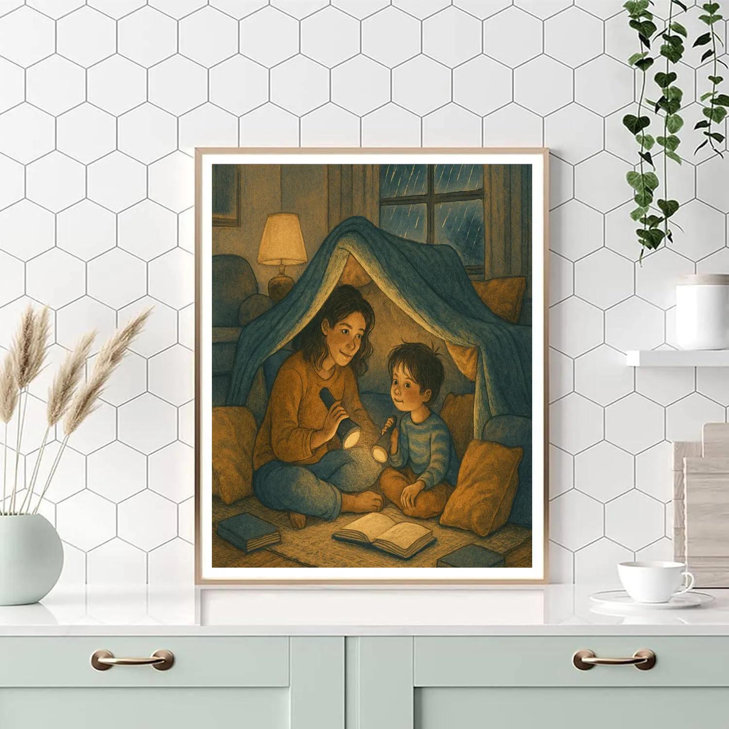 Rainy Day Fort Adventure Paint by numbers art