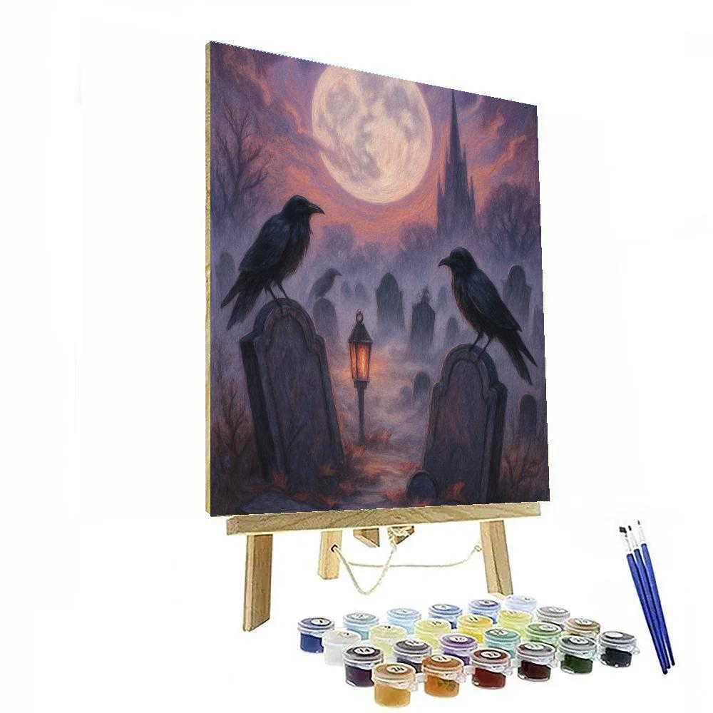 Raven Watch Cemetery Painting by numbers kit
