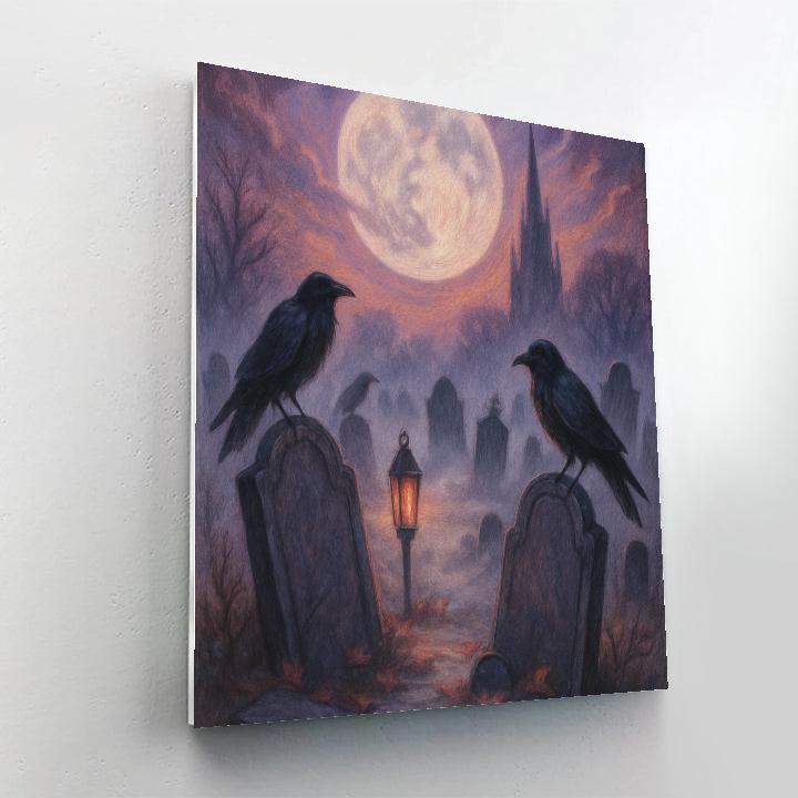 Raven Watch Cemetery Painting by numbers kit