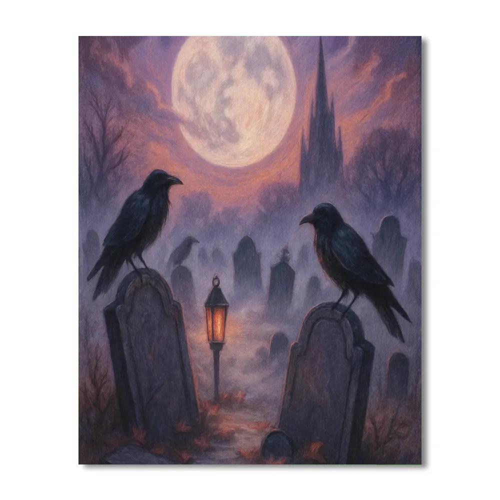 Raven Watch Cemetery Painting by numbers kit