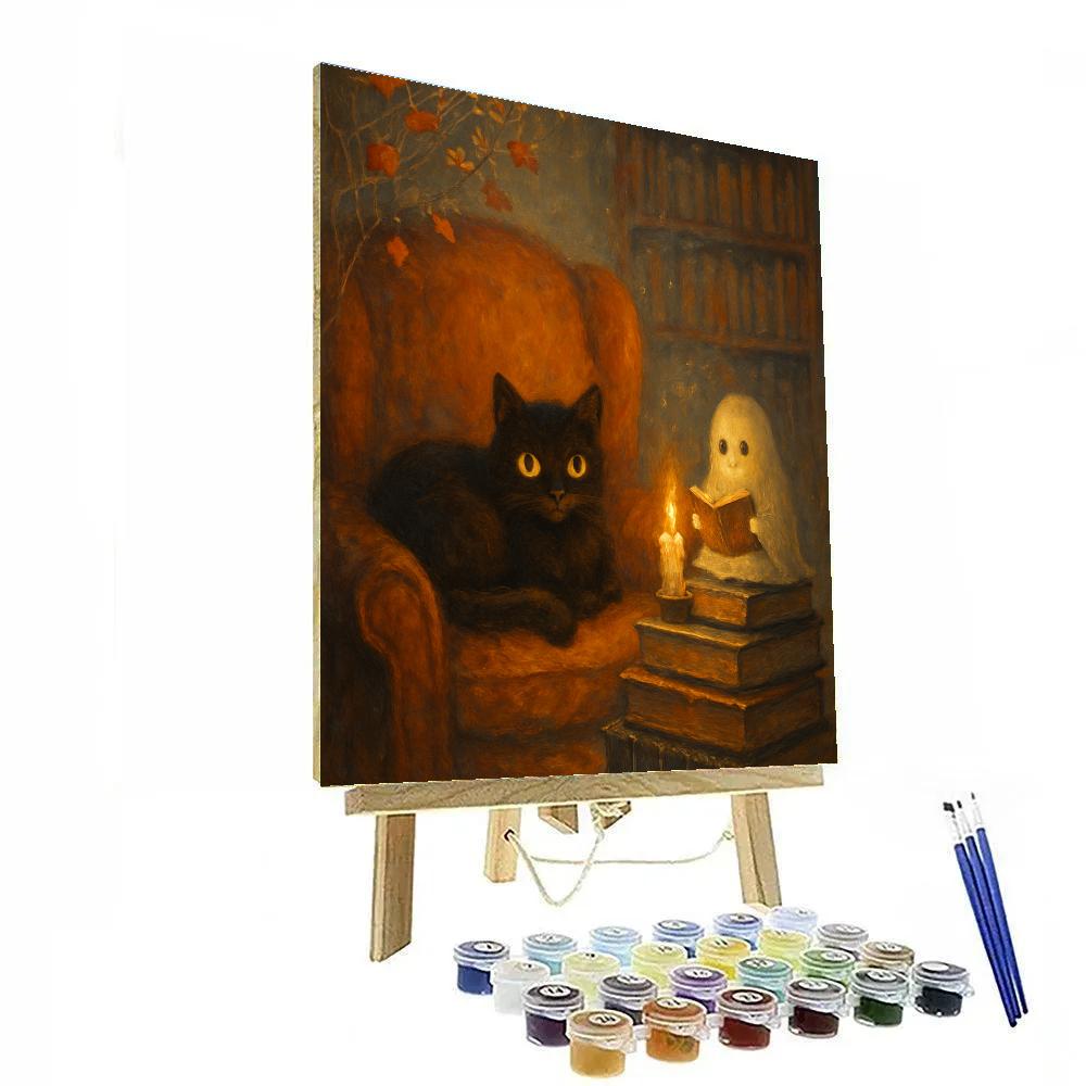 Cobweb Reading Nook DIY paint by numbers