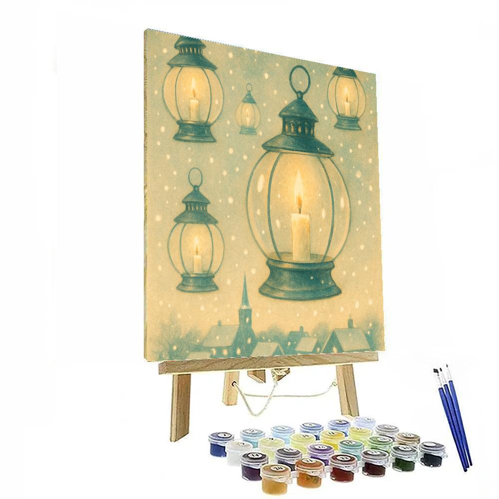 Snow Globe Lantern Festival Numbered painting kits