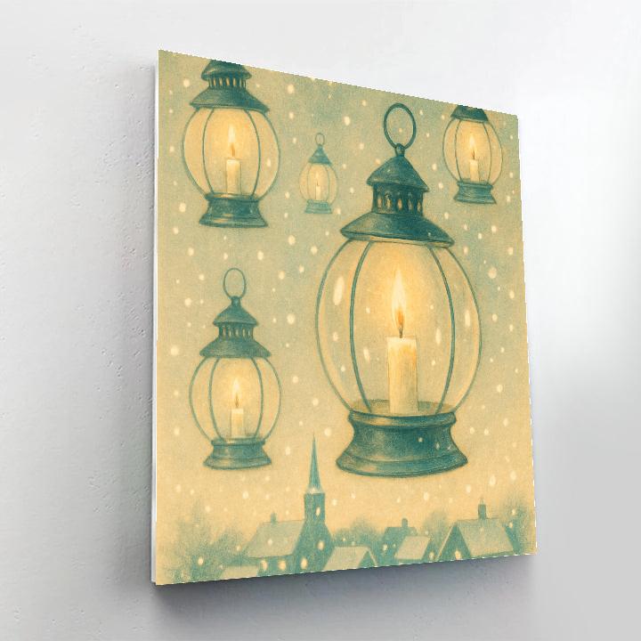 Snow Globe Lantern Festival Numbered painting kits