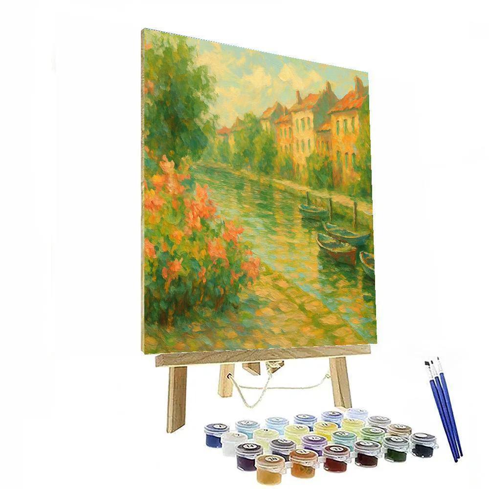Spring Canal Reflections Number painting