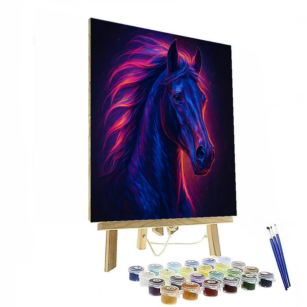 Midnight Stallion Flux Paint by numbers kits