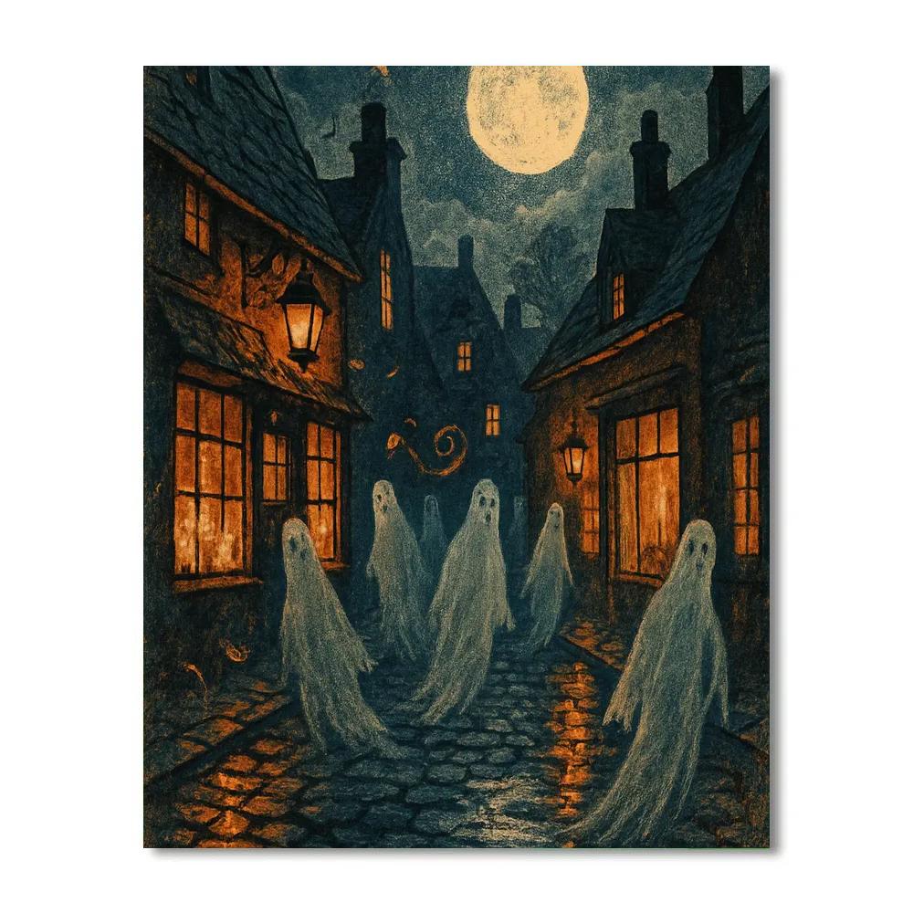 Spectral Village Street Paint by numbers kits