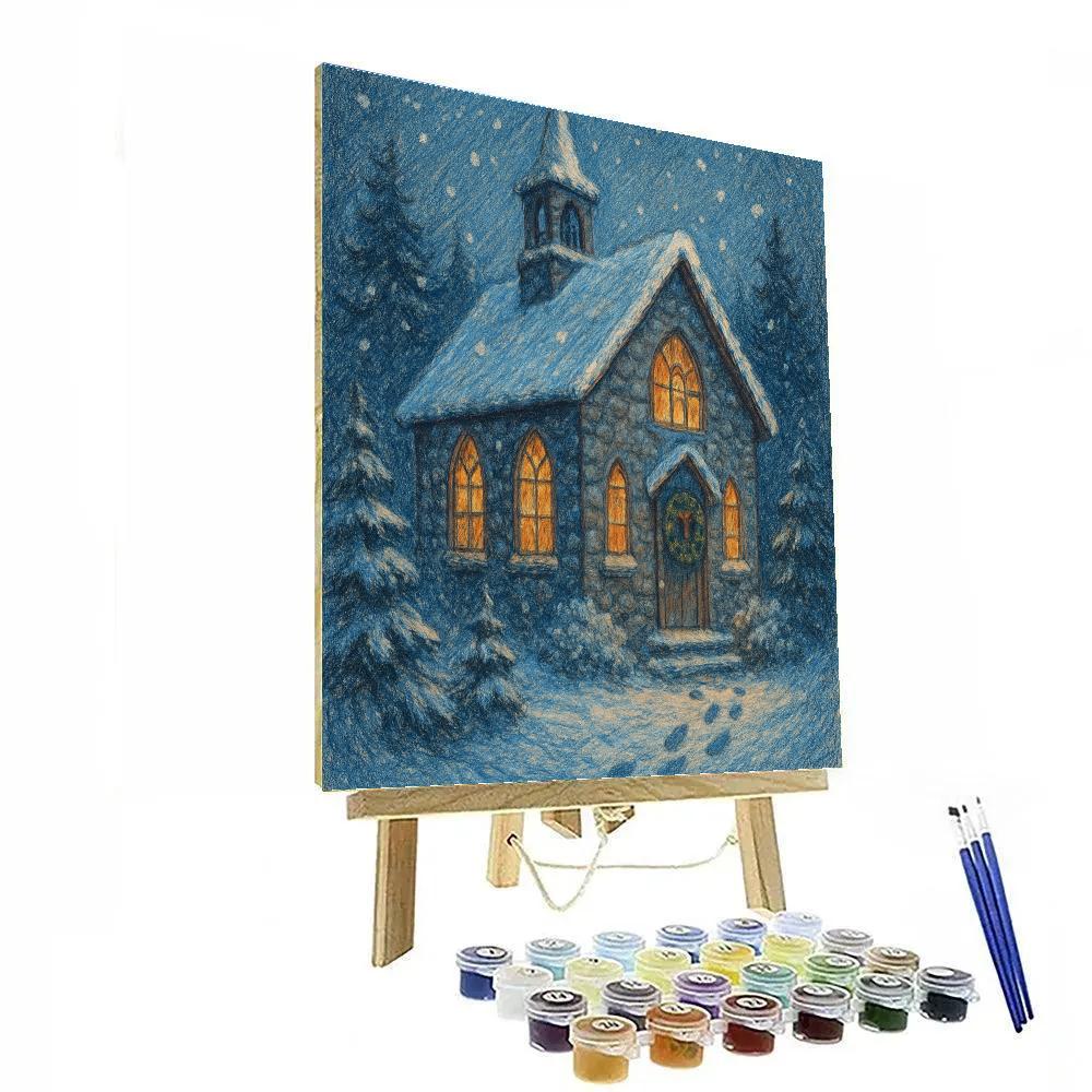 Icicle Cathedral Carols paint by number