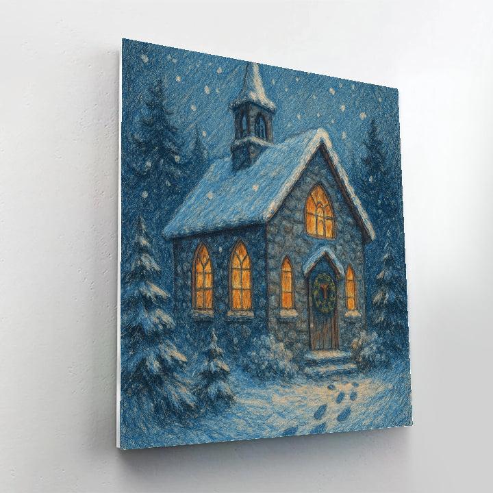 Icicle Cathedral Carols paint by number