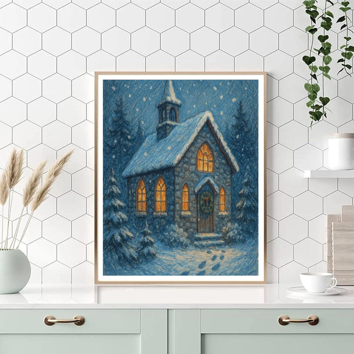 Icicle Cathedral Carols paint by number