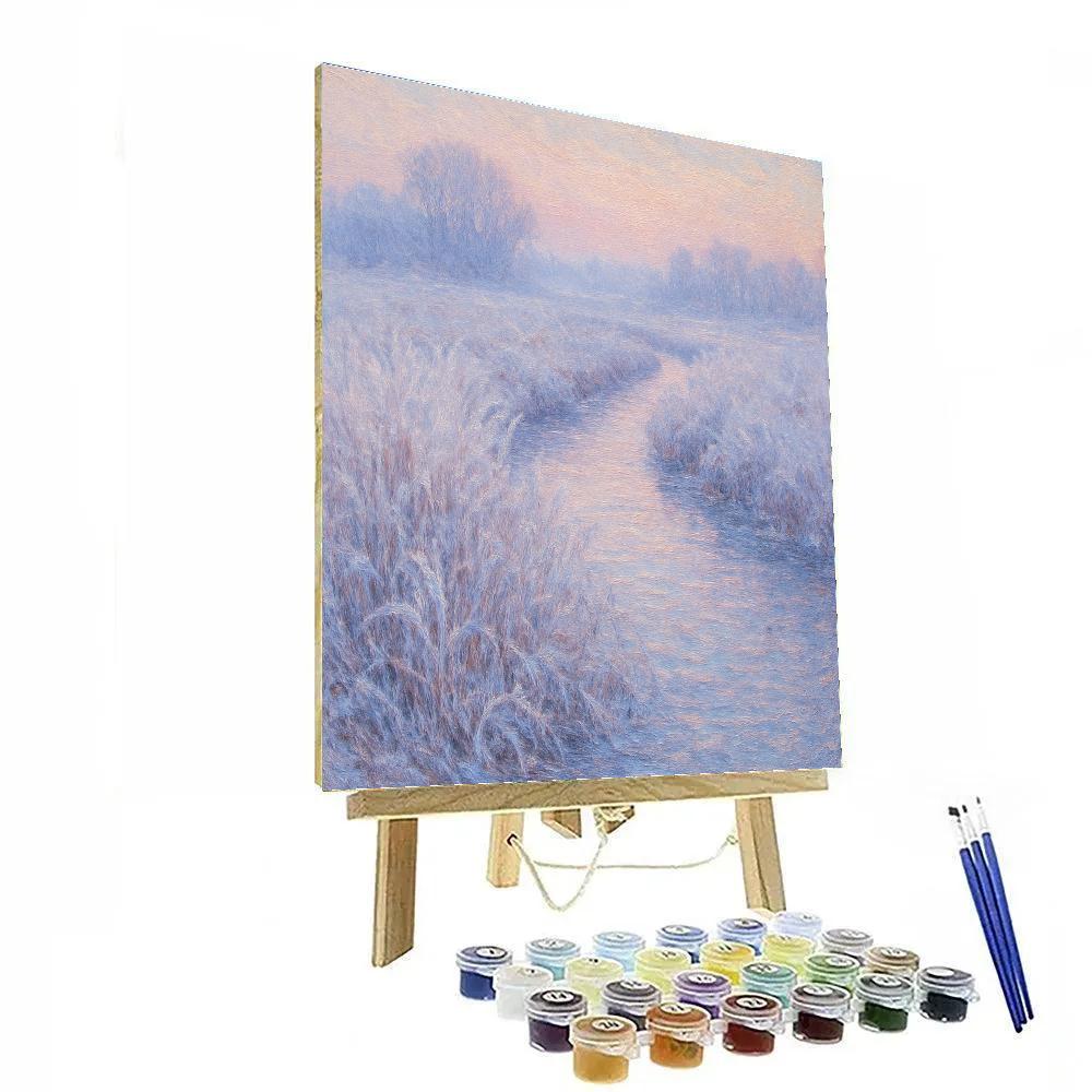 Frosted Stream At First Light paint by number