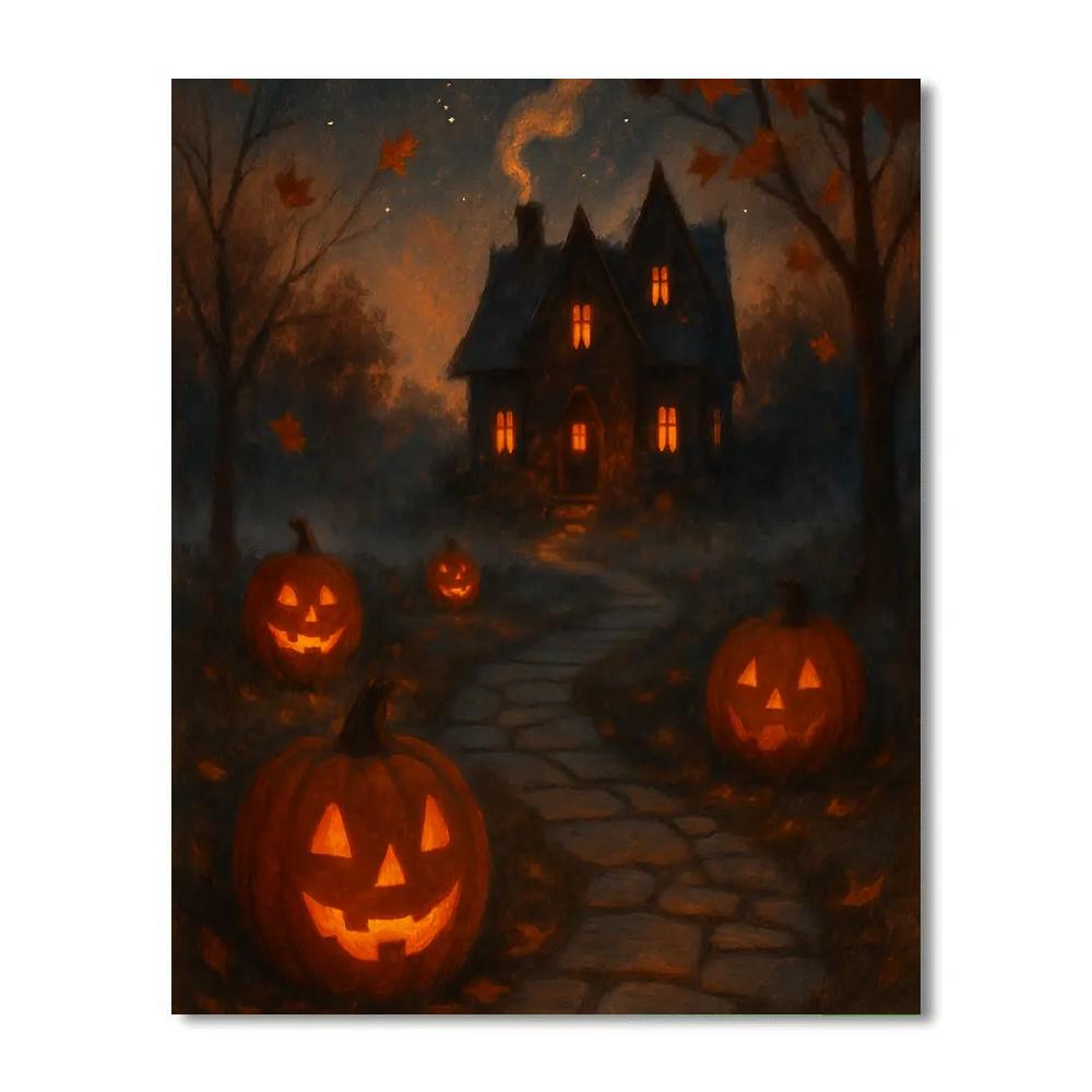Carved Path To Candlelight Numbered painting kits