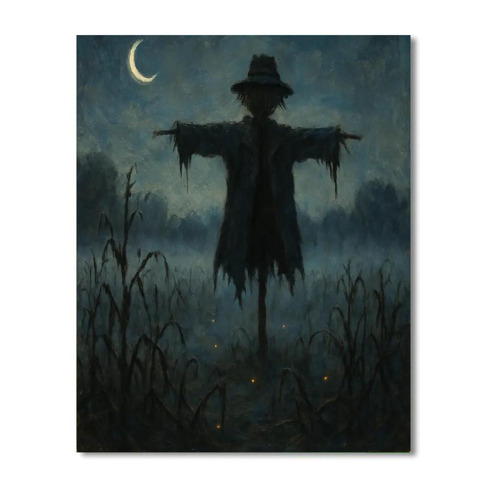 Frosted Hollow Scarecrow Painting by numbers kit