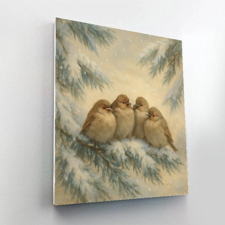 Snow Song Of Little Finches Paint by numbers kits