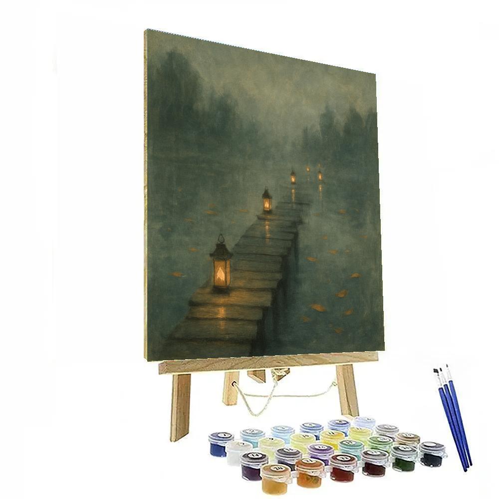 Fogbound Lantern Pier Painting by numbers kit