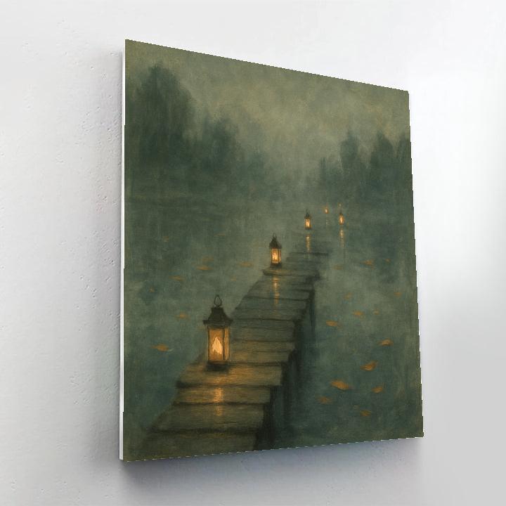 Fogbound Lantern Pier Painting by numbers kit