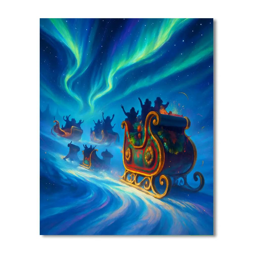 Aurora Sleigh Parade Numbered painting kits